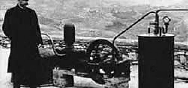 Erwärmeheizung in Larderello 1904